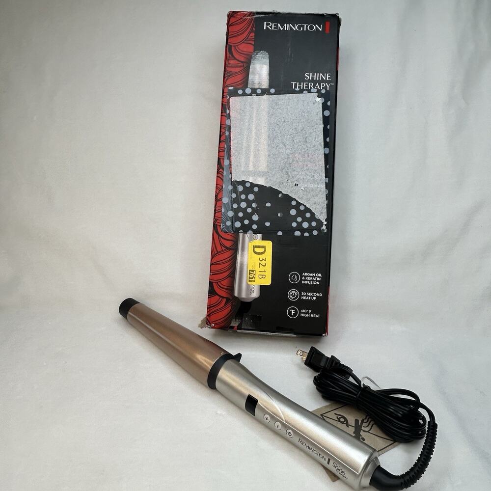 Remington Shine Therapy Argan Oil & Keratin 1-1 1/2" Tapered Curling Wand